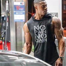 Load image into Gallery viewer, No Pain No Gain Training Tank Hoodie