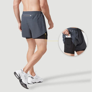 Men's Simple Swag Running Shorts with Back Pocket and Cell Trainer
