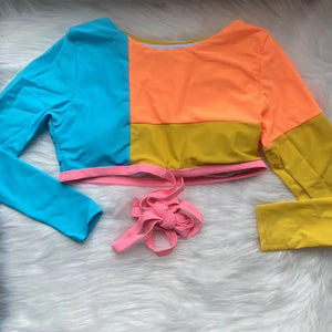 Colorblock Swag Fit Fashion Swimsuit