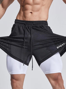 Sportive Side Pocket Stash Compression Athletic Shorts